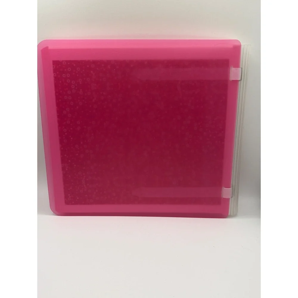 Creative Memories Pink Daisy 8x8 Scrapbook Album Translucent Cover Pink Red